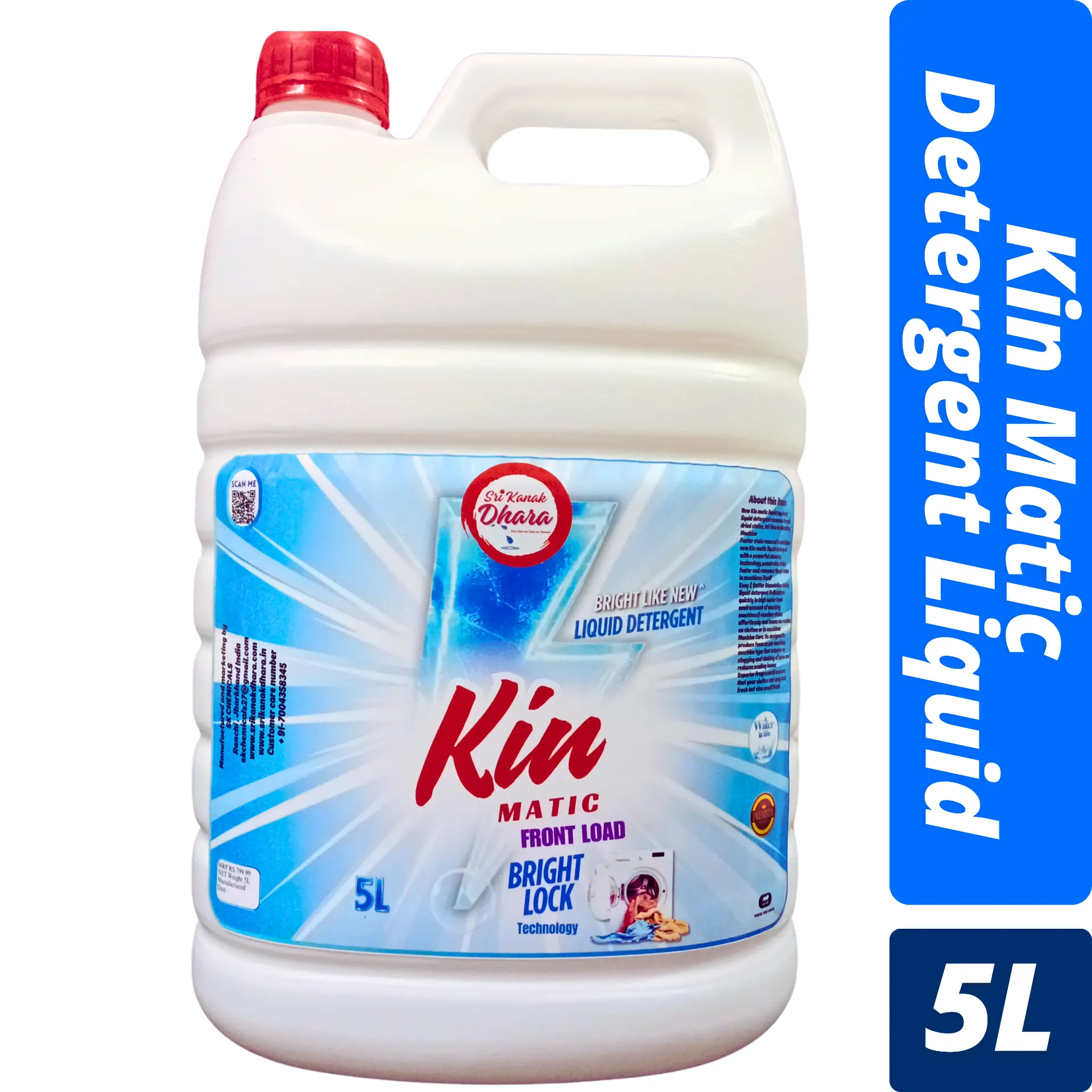 Sri Kanak Dhara Kin Matic Liquid Detergent — Multi Fragrance 1L · 5L · 20L fabric and laundry care pack