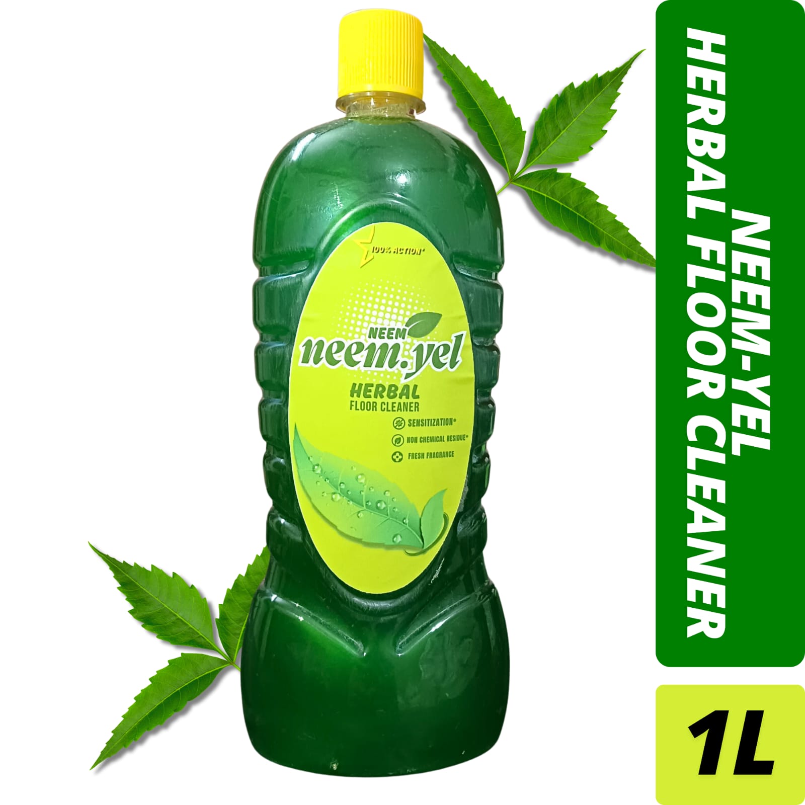 Sri Kanak Dhara Neem-Yel Herbal Floor & Bathroom Cleaner 1 Litre bathroom scale remover and cleaner pack